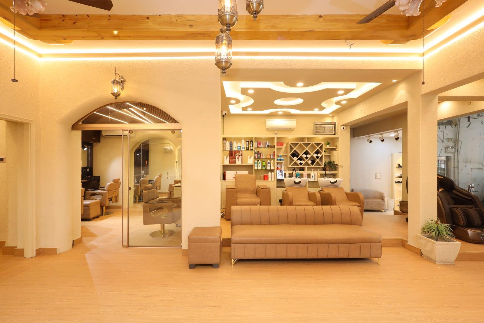 Rare Salon interior — mirrors and styling stations